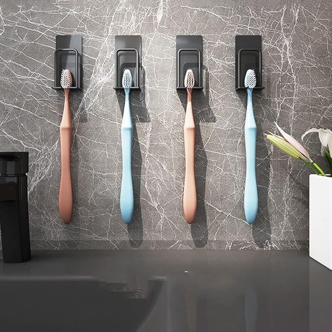 Toothbrush Rack Modern Electric Toothbrush Holder Wall Mountain Toothbrush Holder Multifunctional Storage Rack Bathroom Accessories Bathroom Toothbrush Holder(A)