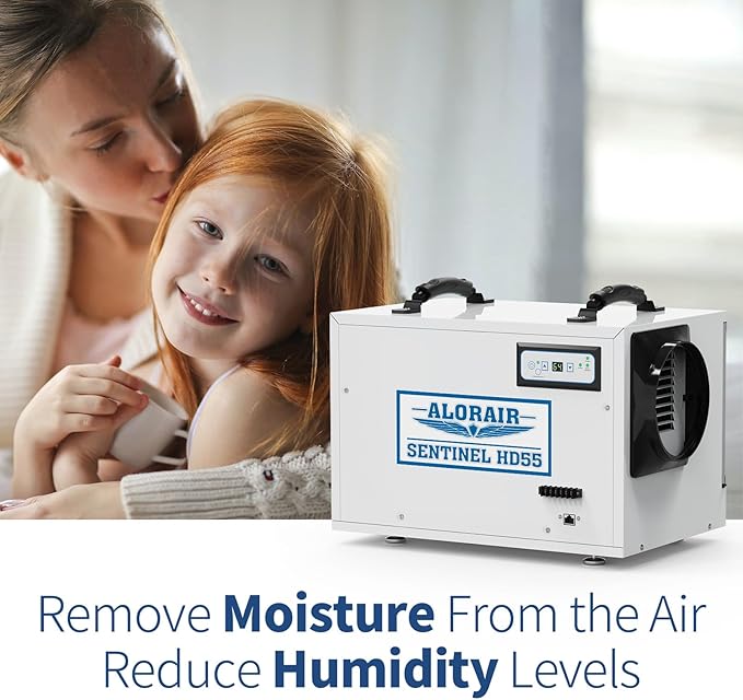 ALORAIR 120 Pints Commercial Dehumidifier for Crawl Spaces & Basements with Drain Hose, Compact Dehumidifiers for Home and Industry Water Damage, Auto Defrost