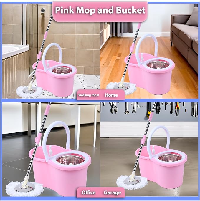 Mop and Bucket Set(Pink) | Cute Pink