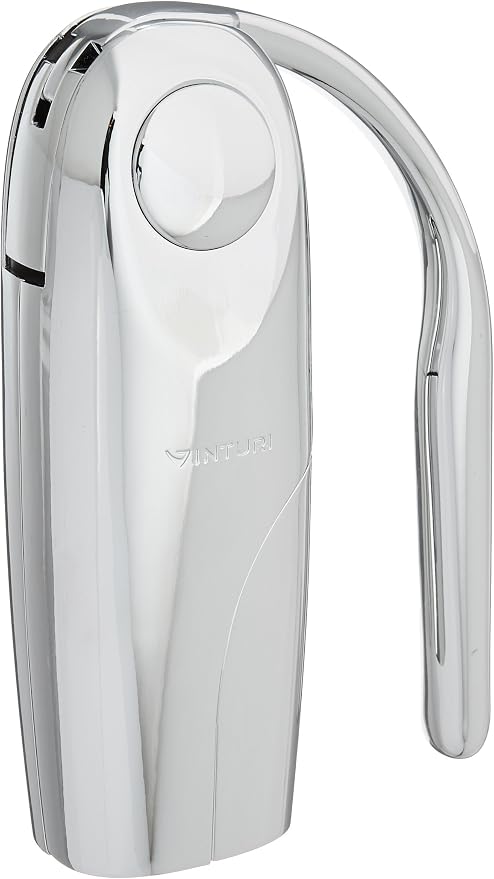 Vinturi Wine Opener Heavy-duty Vertical Lever Corkscrew with Built-in Foil Cutter Heavy Duty Die-Cast Construction in Compact Size Works on Natural and Synthetic Corks, Silver