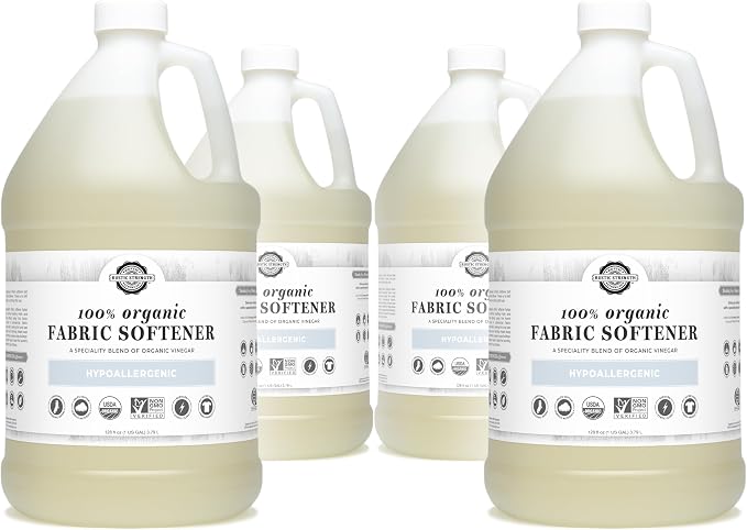 Rustic Strength Unscented Fabric Softener, Plant Based, Gallon Plastic | Softens fabrics naturally with no harsh chemicals,No unnecessary additives,dyes, or fillers,Works in all machines