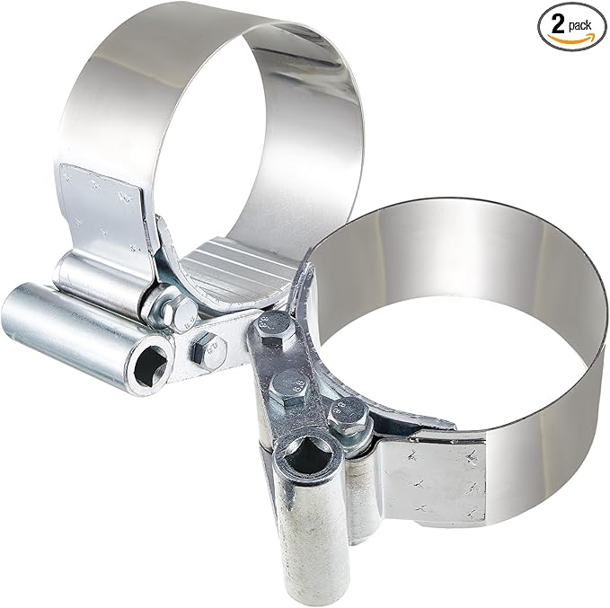 Yaocom 2 Pieces 3-3/4 to 4-1/2 Heavy Duty Oil Filter Wrench Use with 1/2 Square Drive, Air Dryer Diesel Truck Large Oil Filter Wrench