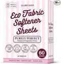 Glory Days Fabric Softener Sheets for Washer — Replaces Liquid Softener, Hypoallergenic, Fragrance Free, Sensitive Skin Safe, Plastic-Free, 60 Loads