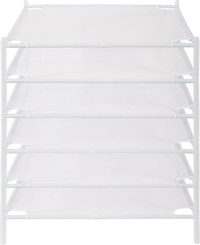 STO STO Sweater Drying Rack, 6-Pack Stackable Mesh Clothes Drying Rack, Laundry Drying Rack for Sweaters, Socks, Toys, White