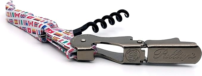 Pulltap's Genuine Collection Countries Waiter's Corkscrew – Double-Hinged Wine Key with Sliding Foil Cutter – Patented Design – Made in Spain – Countries