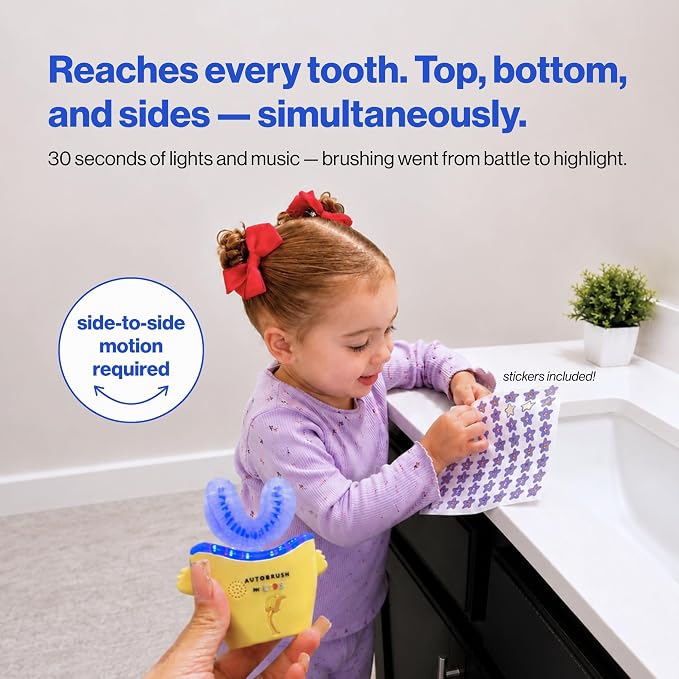 autobrush Kids U-Shaped Electric Toothbrush, ADA Accepted, Ages 9-12