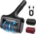Electric Grill Brush – 2600mAh Rechargeable Outdoor Grill Cleaner, 2-Speed Adjustable (Up to 1000 RPM), 2 Replacement Heads, with LED Light, for BBQ Grates/Camping Stoves (Black)