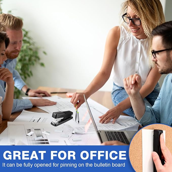 AmazingSpark 12 Pack Staplers for Desk with 12000 Staples Office Stapler Bulk 30 Sheet Capacity Metal Non-Slip Stapling Machine Heavy Duty for School Office