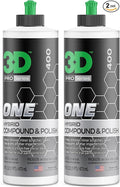 3D One Car Scratch & Swirl Remover Hybrid Rubbing Compound & Polish Buffing Compound for True Paint Correction 16oz Made in USA (Pack of 2)