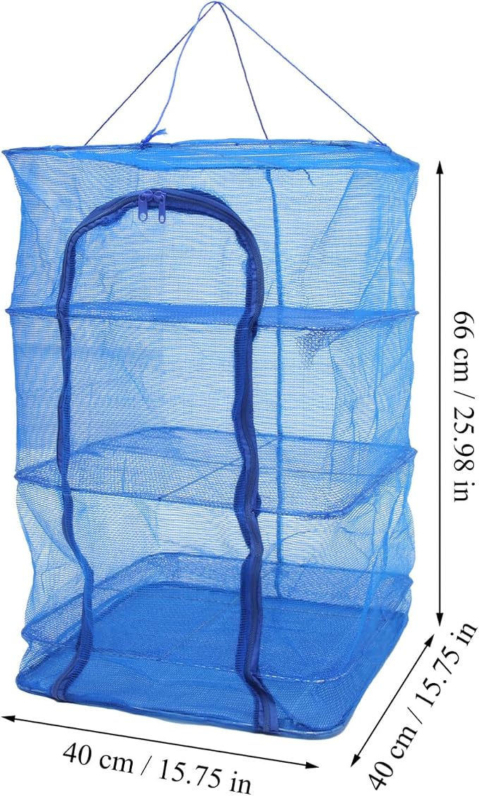 Gatuida Foldable Drying Rack Over The Door Shrimp Net Fish Trap Net Nylon Mesh
