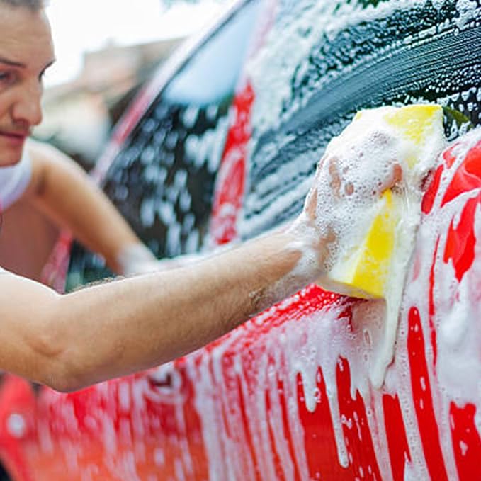 30 Pcs Large Sponges Bulk 7.5 x 5.5 x 1.9 Inch Yellow Grouting Sponge Non-Scratch Scrubber Car Wash Thick Heavy Duty Scrub Sponges Multifunctional Sponge for Cleaning Dishes Car Tile Crafts Supplies