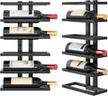 Hoctieon 6 Tier Wall Mount Wine Rack, Wall Racks for Wine Bottles Display and Storage, Hanging Bottle Organizer for Living Room, Dining Room, Wine Cellar, Bar, Black