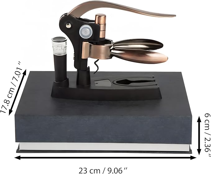 Wine Opener – Durable Bottle Opener with Corkscrew – Manual Wine Bottle Opener for Effortless Cork Removal – Ergonomic, Heavy-Duty, Easy to Use for Home & Bar
