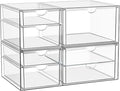 Stackable Storage Drawers, Acrylic Organizers,7 Drawers | Makeup Organizer, Bathroom Organizers and Storage, Plastic Bins for For Vanity, Undersink, Pantry