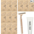 Eco-Friendly Wheat Straw Disposable Shave Kit - 100 Pcs Wheat Straw Razors and Shaving Cream(10g) Bulk, Individually Sealed for Hotel, Airbnb, Camping, Travel, Homeless, Shelters and Charities