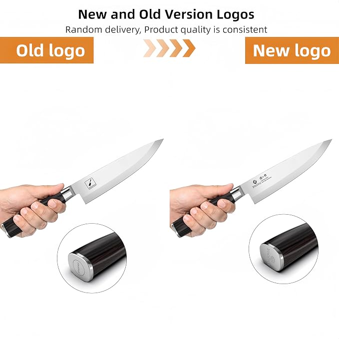 imarku 8 Inch Japanese Chef Knife,Single-Bevel Edge HC Steel Kitchen Knife | Versatile Chef Knife,Ultra-Sharp 13° Angle Rust-Resistant,For Right and Big Hands,Anti-slip Pakkawood Handle,Gift for Men