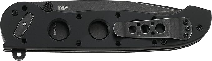 CRKT M16-04DB Assisted Folding Knife with Deadbolt Lock - D2 Plain Edge Blade, Aluminum Handle, Reversible Pocket Clip, M16-04DB