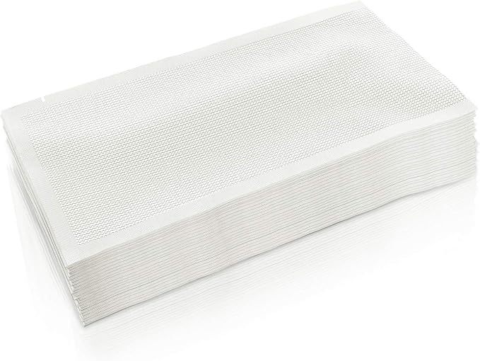 CANLENPK 4x8 Inch/10x20cm Vacuum Seal Bags,Small Precut Food Storage Sealer Bag,Seal Meal Snack Fruit Nut Tea Cookie Bean,Boil Steam Heat Freezer Sous Vide Grocery Sealable Bag(100PCS)