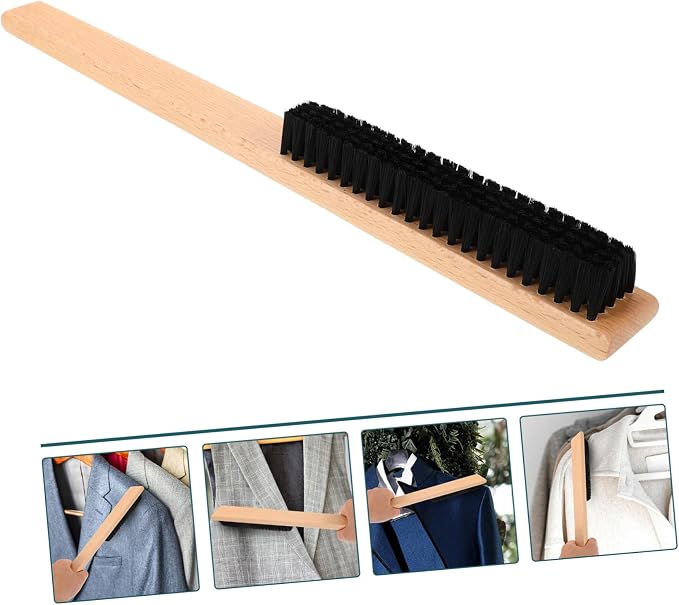 Ipetboom Sheet Cleaning Brush Scrub Brush Lint Brush Clothes Brushes Scrubbing Brush Clothing Brush Cleaning Cloth Brush Bristle Cleaning Brush Laundry Brush Wooden