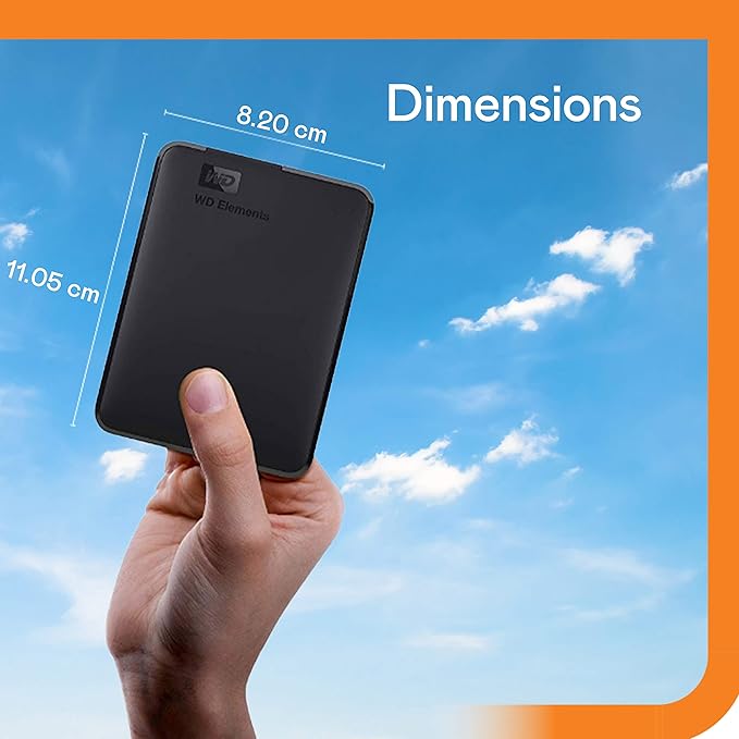 Western Digital WD 5TB Elements Portable External Hard Drive for Windows, USB 3.2 Gen 1/USB 3.0 for PC & Mac, Plug and Play Ready - WDBU6Y0050BBK-WESN | USB 3.2 Gen 1/USB 3.0 for PC, Plug