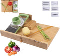 Adaptive One-Handed Cutting Board,with Bread Stops,Rubber Band Attachment,Steel Spikes,Replaceable Grater,Anti-slip Bottom - Perfect for One-handed Person & Disabled
