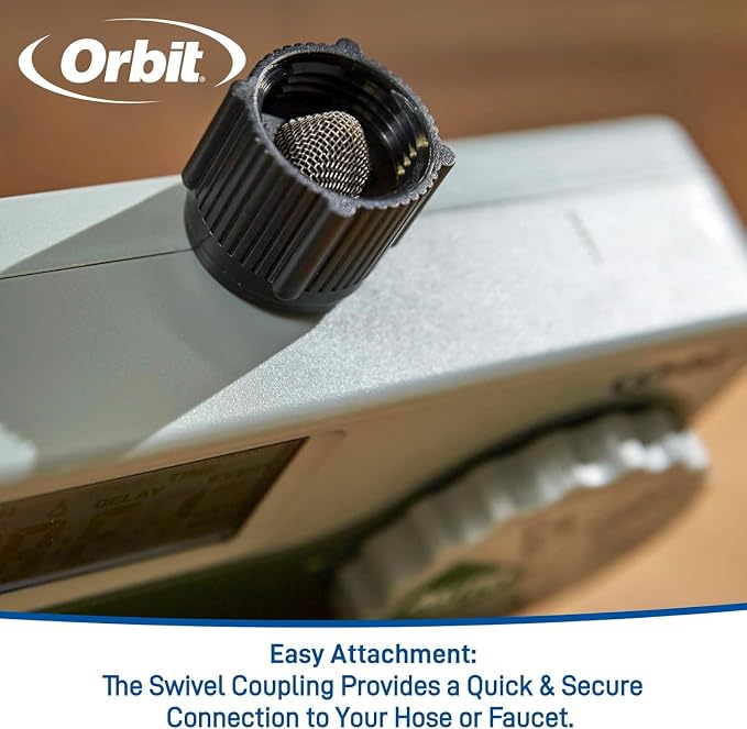 Orbit Programmable Digital Hose Watering Timer - 1 Outlet - Battery Powered - with LCD Screen - Built-in Rain Delay - Water-Resistant - 62061 (2-Pack 2 Outlet)