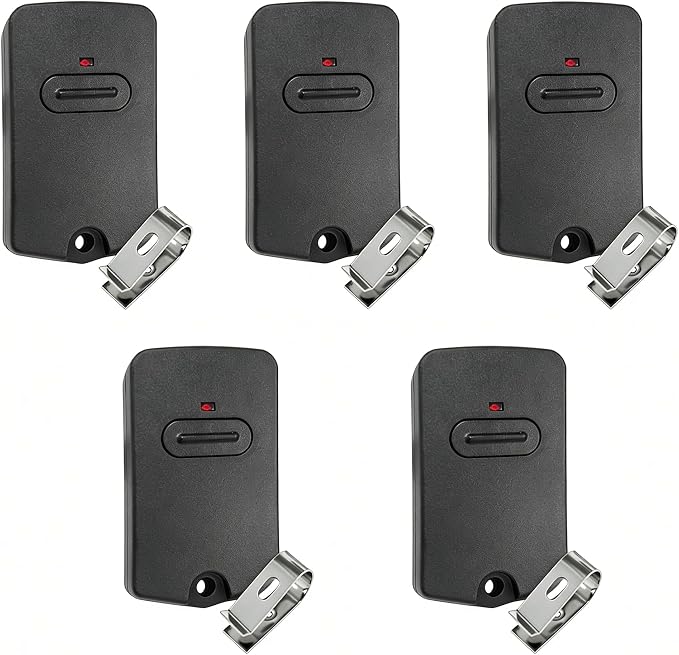 RB741 for Mighty Mule Gate Opener Remote, 318MHZ (5 Pack) | 9 Dip FM135 Gate Transmitter for MM371W MM572W etc. Compatible with GTO Gate Clicker Garage Door Entry