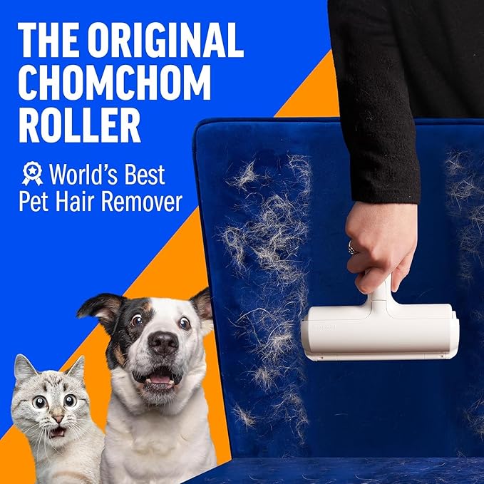 Portable Pet Hair Remover Roller for Dogs & Cats – Reusable Fur Remover Brush for Furniture, Clothes, Sofas, Car Seats & Beds | Easy-to-Clean, Eco-Friendly, No Sticky Tapes Needed (Roller)