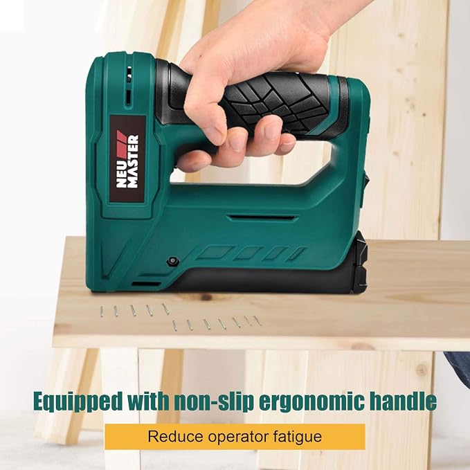 NEU MASTER Electric Staple Gun for Wood - Cordless Stapler Gun with T50 Staples, USB Charger, Heavy Duty Satple Gun for Upholstering, Crafts, DIY, Carpentry, Material Repair