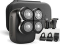 Freebird Electric Head & Body Hair Shaver - Mens Cordless Waterproof Razor with Rotary Blades (FlexSeries Pro, Shaver Kit + Travel Case)
