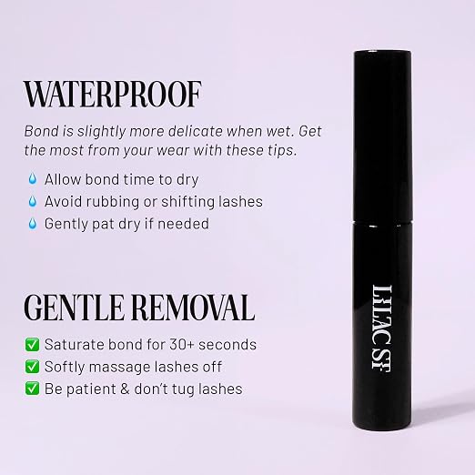 Lilac St Lash Bond and Seal Kit, Eternal Bond & Crystal Coat, Black | Long-Lasting Lash Adhesive & Sealant System for Eyelash Clusters with Flexible Hold & Crystal Coat Finish