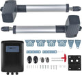 CO-Z Automatic Dual Swing Gate Opener Kit for Gates up to 1300 lb 36 ft | Includes Infrared Sensor, Remote Control, Custom Open/Close Time, and Solar Panel Compatibility (Solar Panels Not Included).