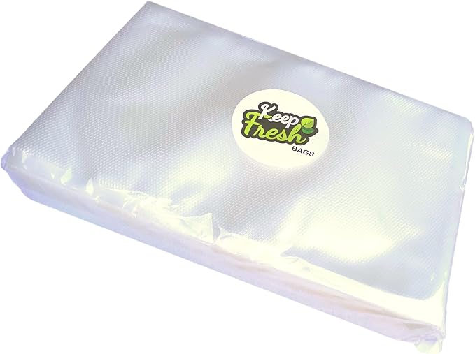 Keep Fresh 8x12 Vacuum Sealer Bags, Quart Size, 3.5 mil Embossed, Food Storage, Sous Vide Cooking, Frozen Food, Saver Bags for Vacuum Sealers, 100 Count