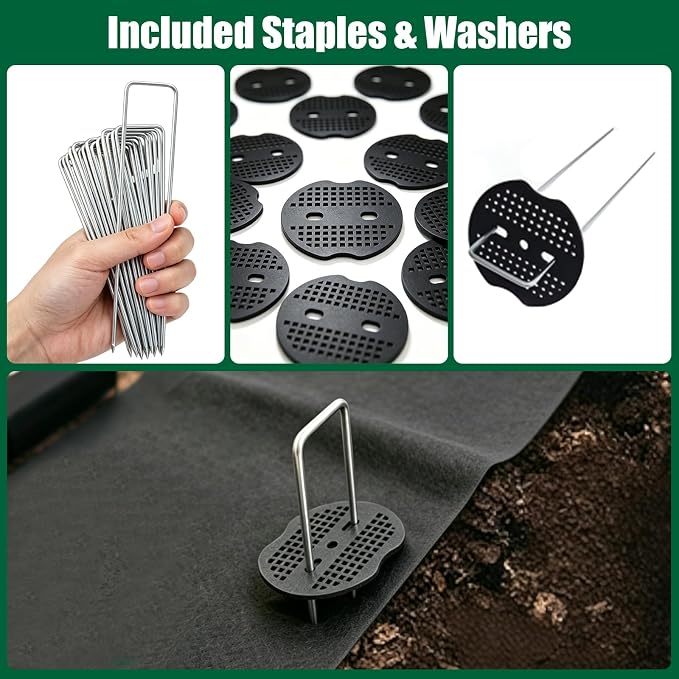 5oz/yd² 4ft×50ft Heavy Duty Non Woven Geotextile Fabric, Premium PET Landscape Fabric for French Drain, Drainage & Filtration, Gravel, Paver Base & Erosion Control | PET Geotextile Fabric for French Drains,Landscaping, Erosion Control, Underlayment & C...