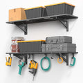 Jusgym 2-Pack 1x4ft Heavy Duty Garage Shelving, 1' x 4' Garage Wall Shelving Wall Mounted (2pack-1x4ft)
