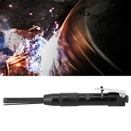 Kadimendium Pneumatic Needle Scaler 4400 RPM Needle Slag Cleaner Air PneumaticWear Slag Remove Deburring Cleaning Tool