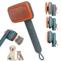 Cat Brush for Shedding, Industry-First Adjustable Cat Brushes for Indoor Cats, Self-Cleaning Slicker brush, 264 Skin-Friendly Needles for Long or Short Haired Dogs, Perfect for Deshedding (Green)