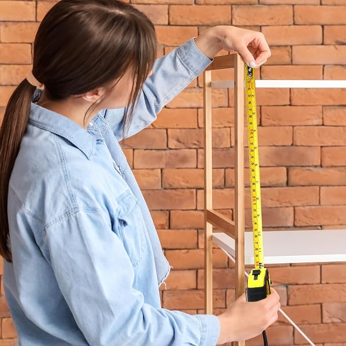 10 Pieces Tape Measure 12 ft Retractable Measuring Tape Bulk with Fractions Marked Easy Read Yellow Measuring Tape Bulk Set for Engineer Contractors, Autowind and Lock