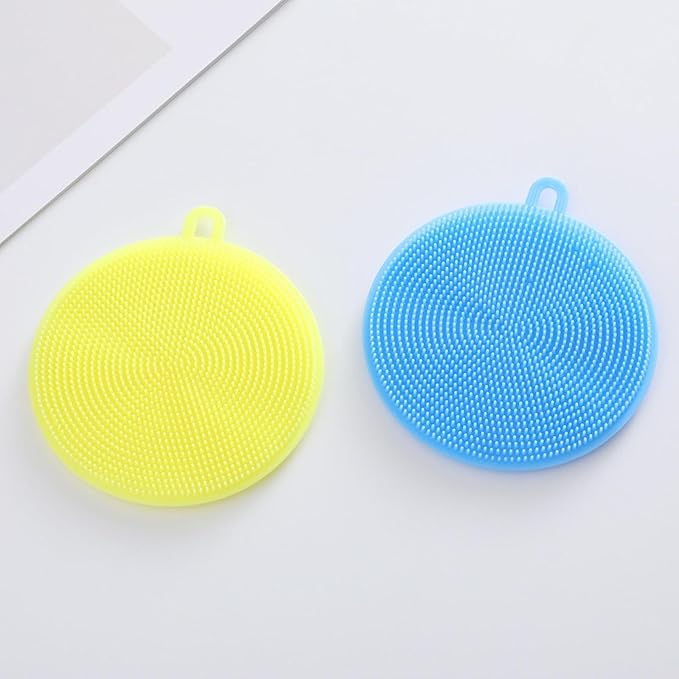 Thickened Silicone Brush Rag Multifunctional Scouring Pad Nonstick Kitchen Rag Cleaning Laundry Pan, for Kitchen Cleaning
