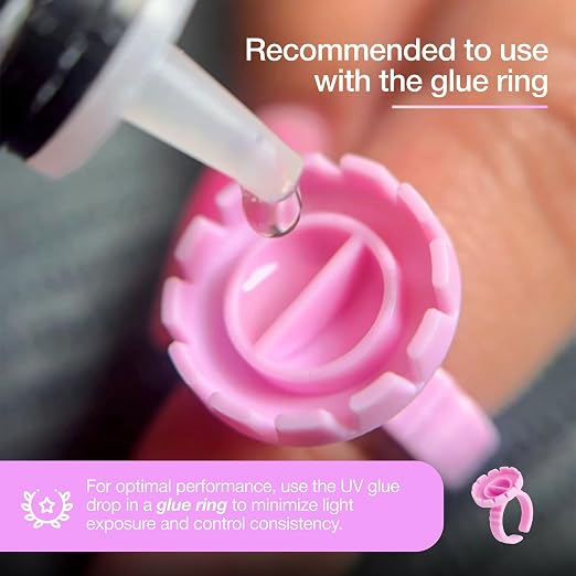 Curacoro UV Lash Glue for Eyelash Extensions, UV Instaset Clear | 5ml Clear UV Glue, Instant Curing Low-Odour, 6-Week Retention