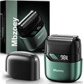 Mbzoey Electric Foil Shavers for Men: IPX7 Waterproof - Emerald Green | Mini Razor for Travel- Face Shaver with LED Display & USB-C Fast Charge - Micro-Comb Technology & Precision Blades