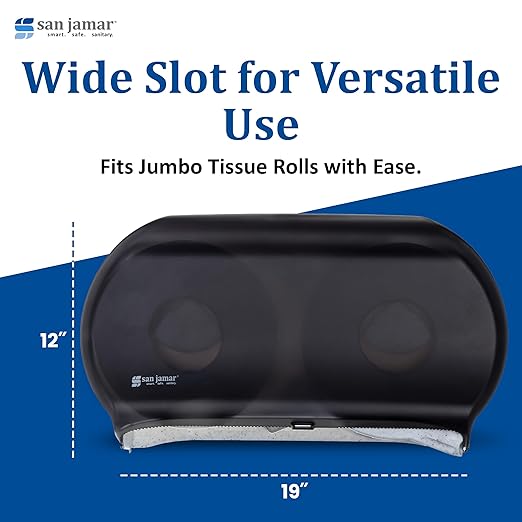SJMR4000TBK - San Jamar Twin Roll Jumbo Tissue Dispenser