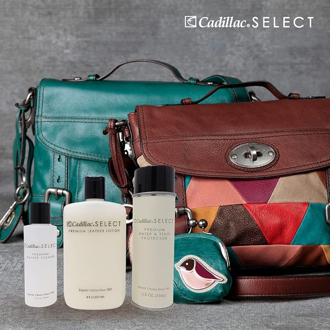 Cadillac Select Premium Leather Care Kit | Includes Cleaner, Lotion Conditioner & Water & Stain Protector