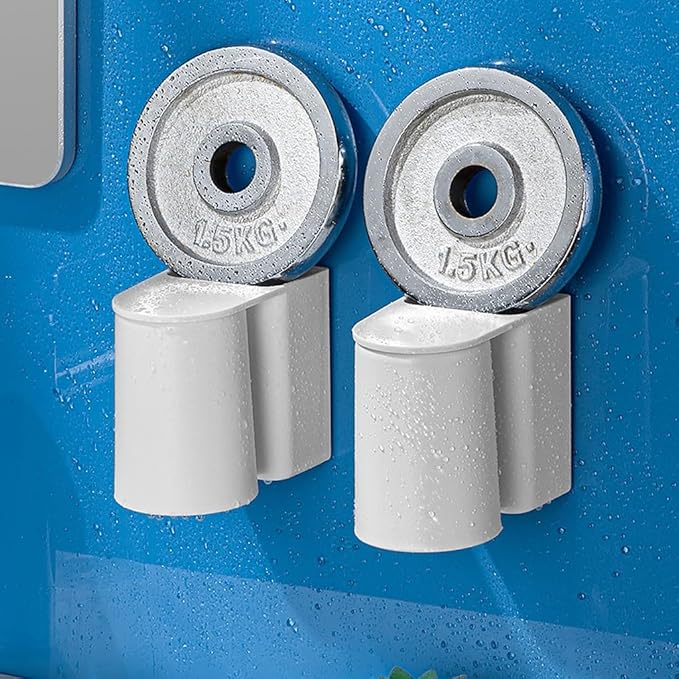 Toothbrush Rack Wall-mounted Toothbrush Holder White Toothpaste Holder Hanging Storage Rack Space Saving with Magnetic Cup Bathroom Toothbrush Holder, S12cm
