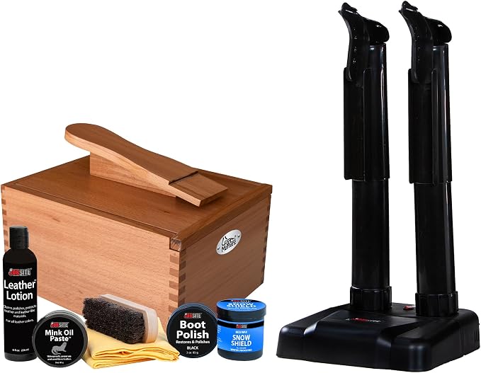 FOOTMATTERS Shoe Shine Valet Kit + Silent Boot Dryer Bundle