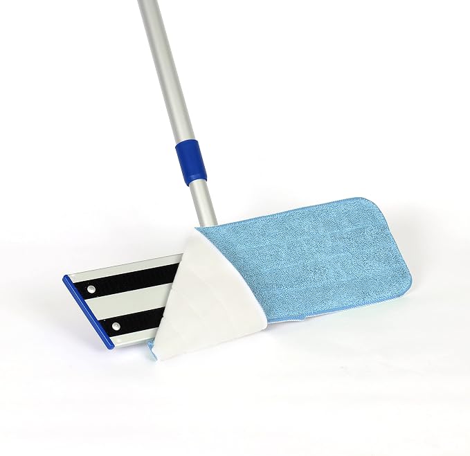 Arkwright Spray Mop Replacement Pads - (Pack of 12) Bulk Microfiber Flat Dry and Wet Refill Mop Pads Floor Cleaning, Compatible with Bona and Rubbermaid, Fits All Mop Heads, 24 in, Blue