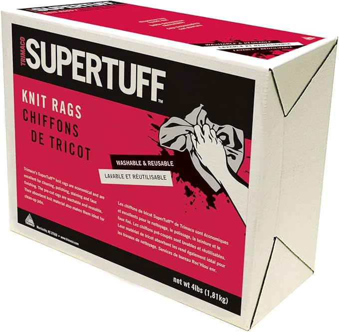 Mixed White Knit Rags, 4lb Compressed Box