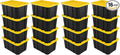 Sterilite 16-Pack Industrial Tote, Plastic Storage Container Bins with Lids, 27 Gallon - Large, Stackable, and Heavy-Duty Organizer Box Containers for Closet, Garage, Shelves, and Office