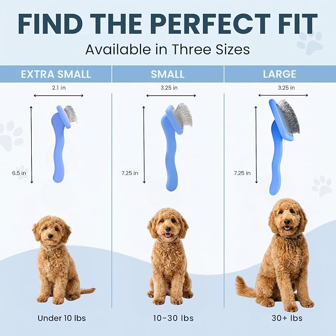 We Love Doodles Small Slicker Brush & Lavender Detangler Spray Pack - Dog Leave-In Conditioner for Reducing Mats, Knots & Tangles, Dematting & Conditioning Grooming Kit, 16 oz
