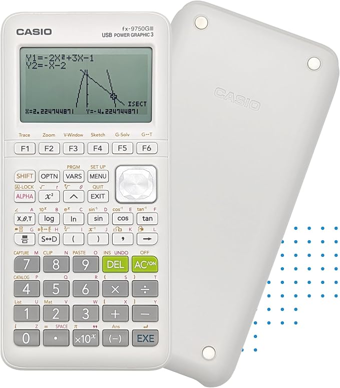 Casio fx-9750GIII Graphing Calculator | Natural Textbook Display | Python Programming | Ideal for Exams, STEM & Advanced Math | White